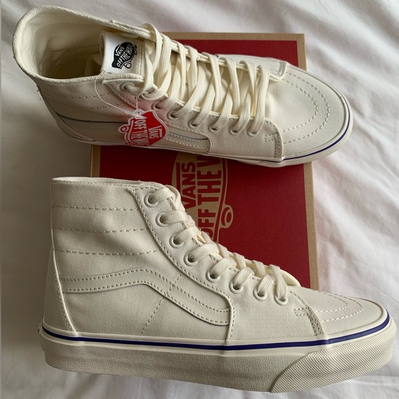 Vans Sk8-Hi Tapered 8.5 Women’s/7.0 Men’s Marshmallow/Spectrum Blue (brand new) - Picture 3 of 5